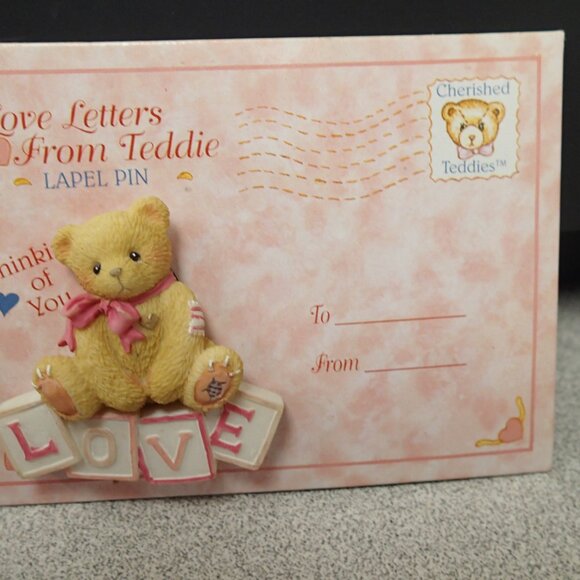 Cherished Teddies “Love Letters from Teddie” Lapel Pin 1996 - Picture 3 of 4